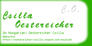 csilla oestereicher business card